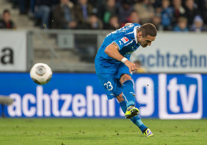 Typische Schusshaltung von Sejad Salihovic