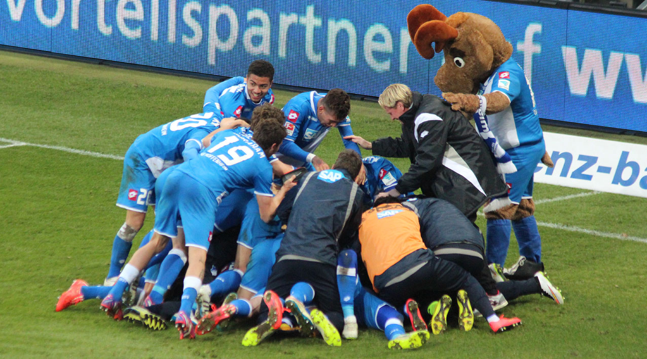 Torjubel nach dem Last-Minute-Treffer von Rudy