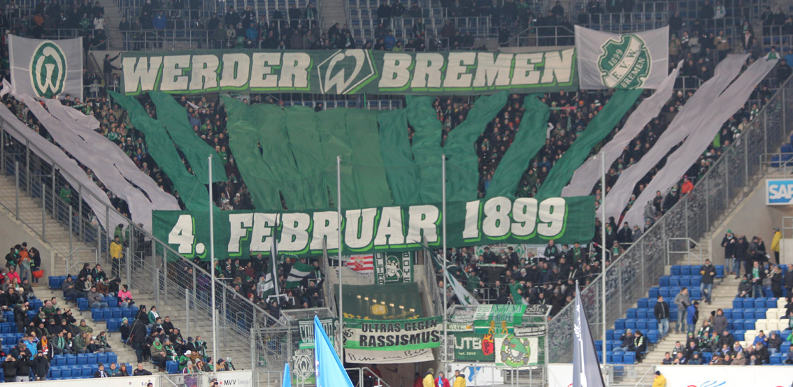 Tolle Choreographie der Werder-Fans