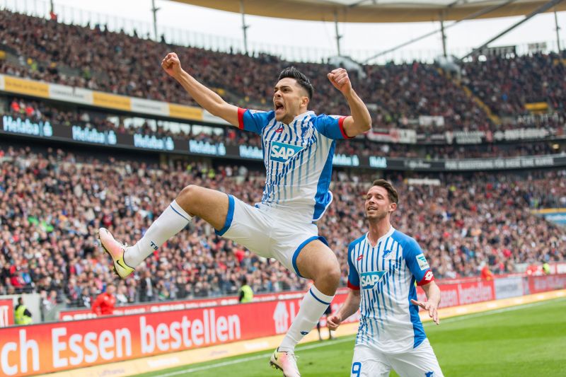 Amiri (li.) und Uth schießen Hoffenheim zum 2:0 Sieg in Frankfurt