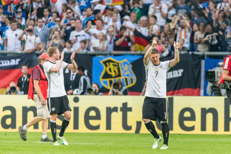 Kam, sah und traf: Bastian Schweinsteiger