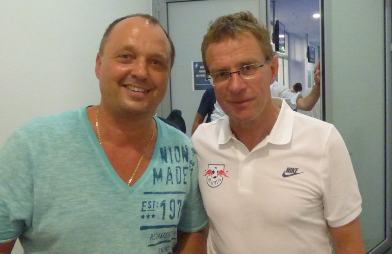 Ralf Rangnick im Gespräch mit Jürgen Bauer