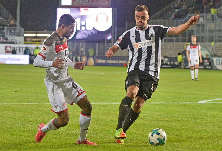 Philipp Förster traf zuletzt für den SV Sandhausen auswärts in Kaiserslautern und Berlin