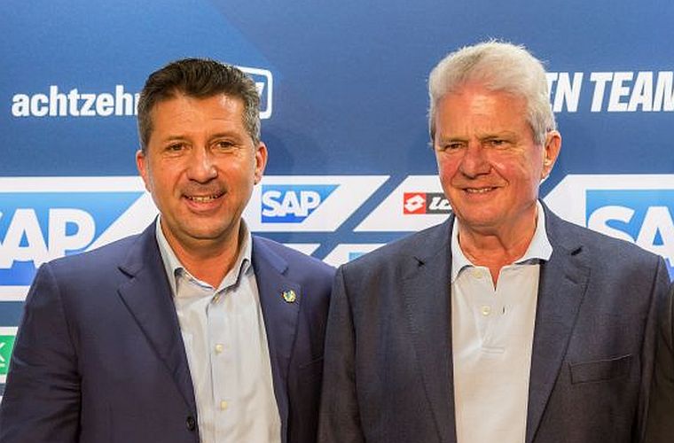 Die beiden TSG-Gesellschafter Peter Hofmann (li.) und Dietmar Hopp verbindet eine langjährige Freundschaft