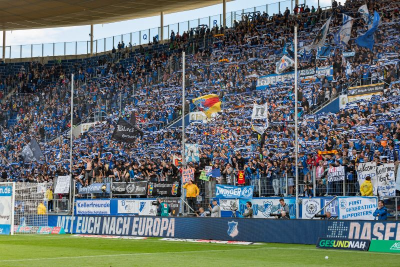 Hoffenheiemr Fankurve in der Rhein-Neckar-Arena