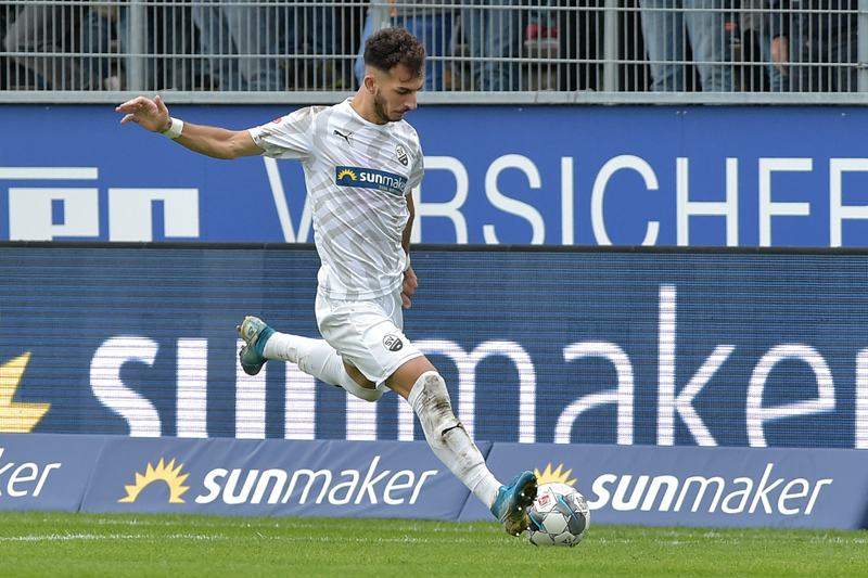 Leart Paqarada zählte zu den Aktivposten beim SV Sandhausen im Spiel gegen Regensburg