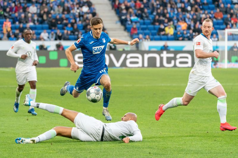 Kann die TSG, wie hier symbolisch Christoph Baumgartner, die Hürde Union Berlin im letzten Saisonheimspiel nehmen?