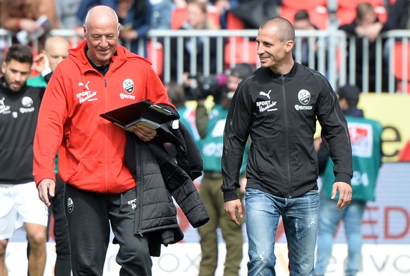 Die Hoffnungen beim SV Sandhausen ruhen auf dem Trainerduo Kleppinger (li.) und Kulovits