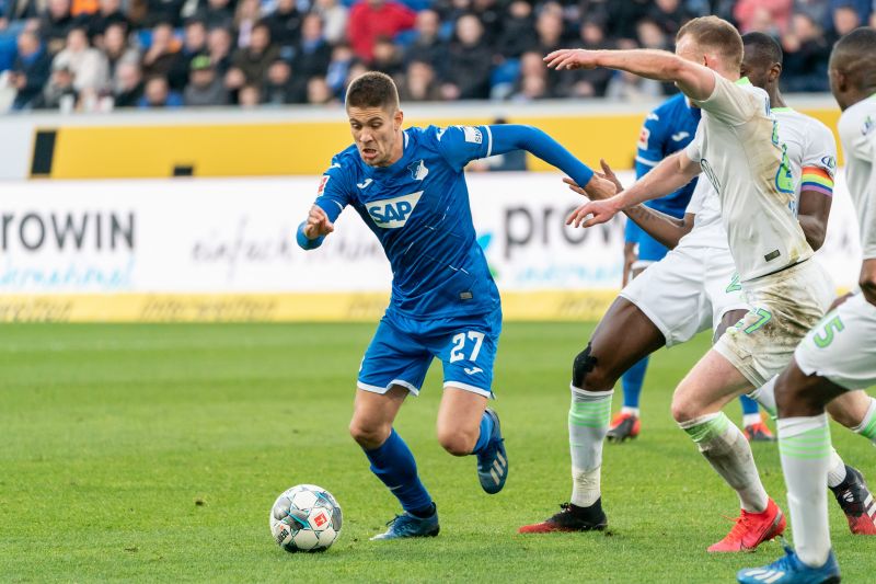 TSG-Torjäger Andrej Kramaric erzielt mit seinem 14. Saisontreffer den 2:1-Siegtreffer über den VfL Wolfsburg