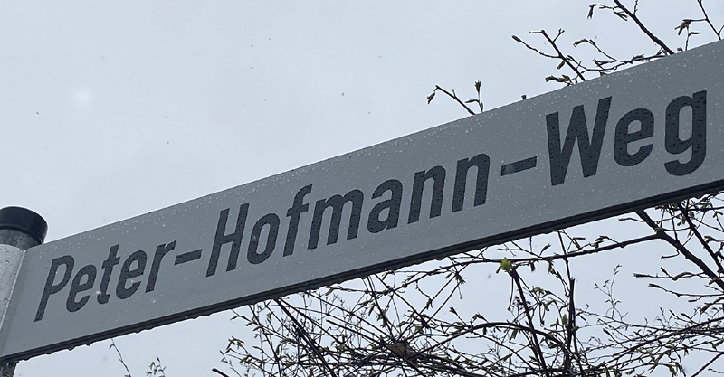 Die TSG liegt nun am Peter-Hofmann-Weg